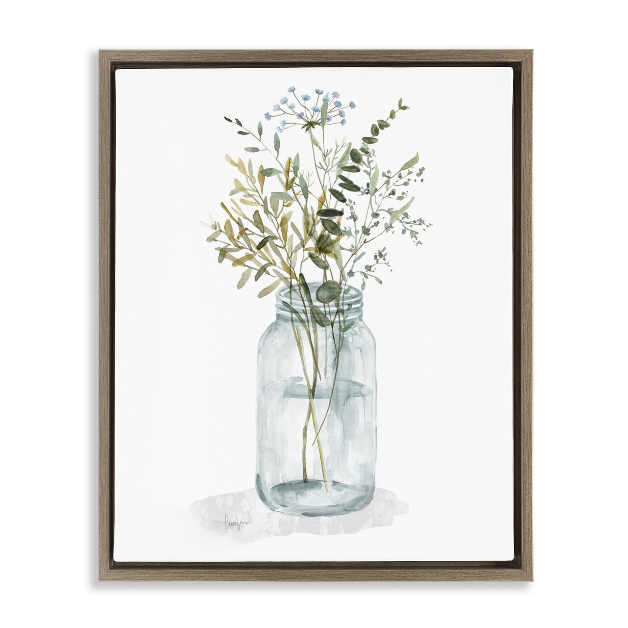 Stupell Industries Wild Country Herb Jar Floating Frame By Livi Finn